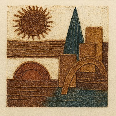 Course Image for T25NC3511 Brightside pottery and crafts taster - Collagraphs: textured collage onto clay tiles